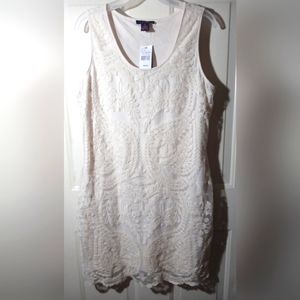 It's Pink brand NWT cream colored sleeveless lace dress size XL